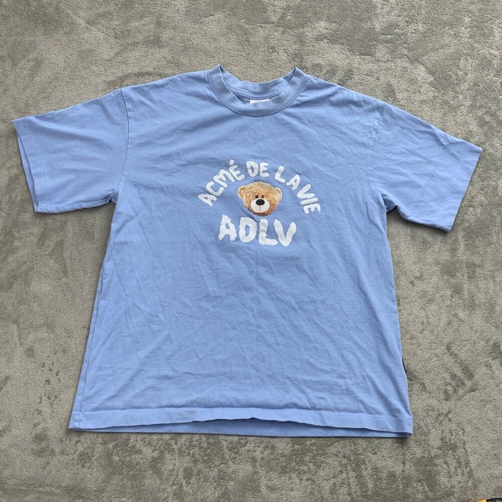 Acme De La Vie Shirt Mens Size Medium Blue Teddy Bear